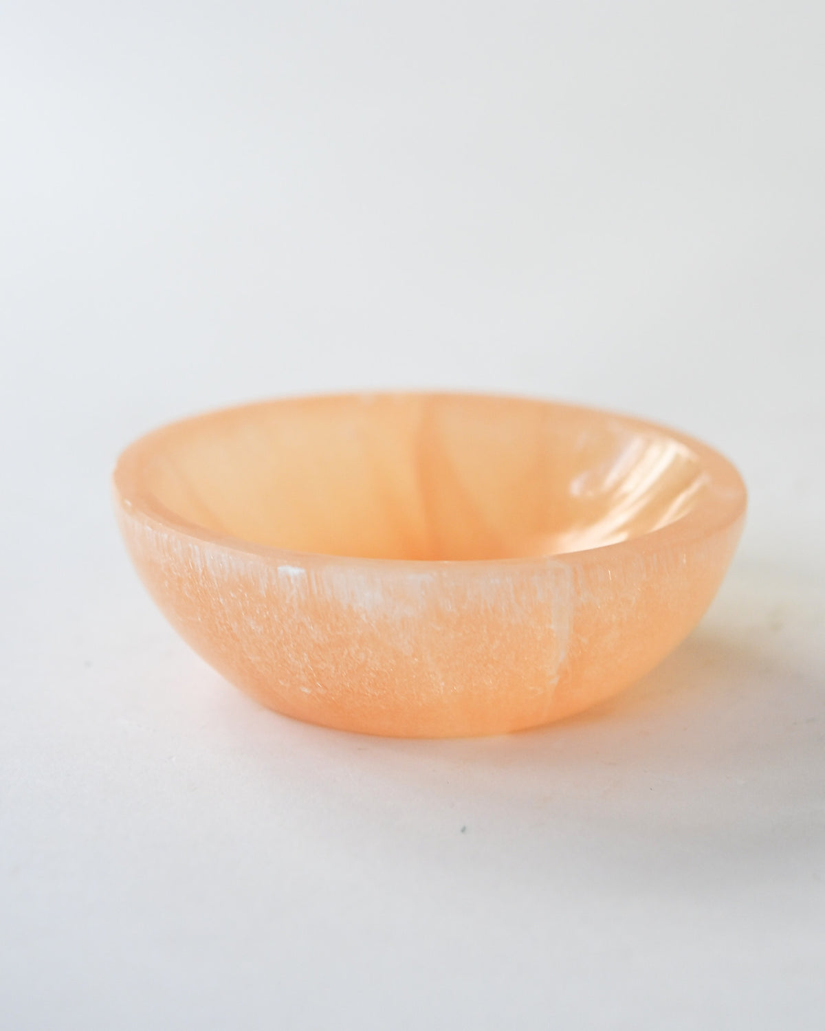 Peach Selenite crystal — Peach, orange specimen, Monoclinic crystal system