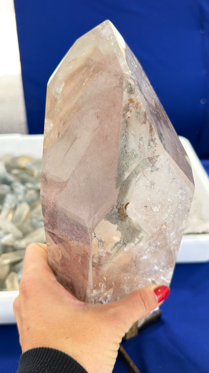 Pink lithium Quartz from Brazil rare find