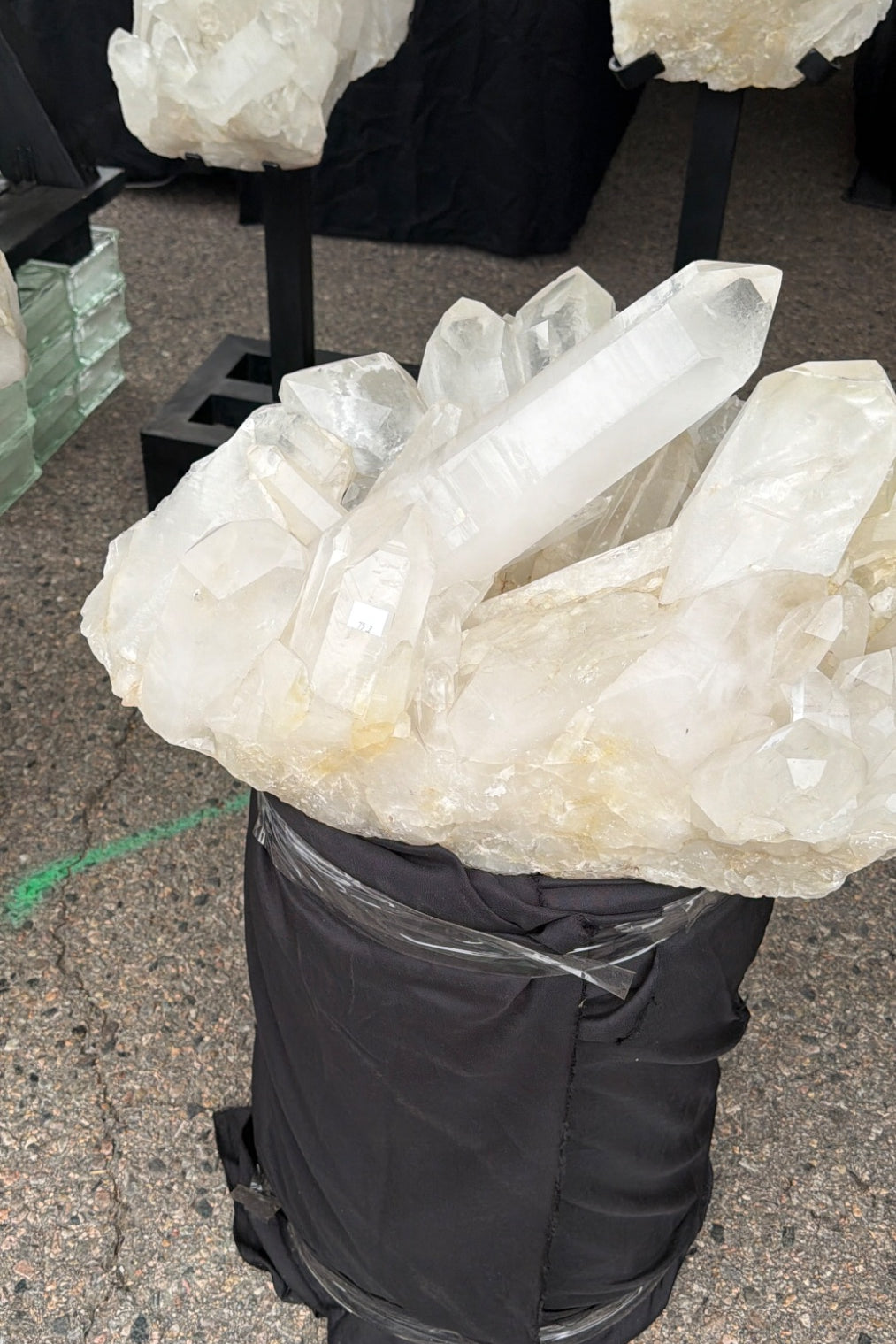 Massive clear Quartz Cluster statement Brazil