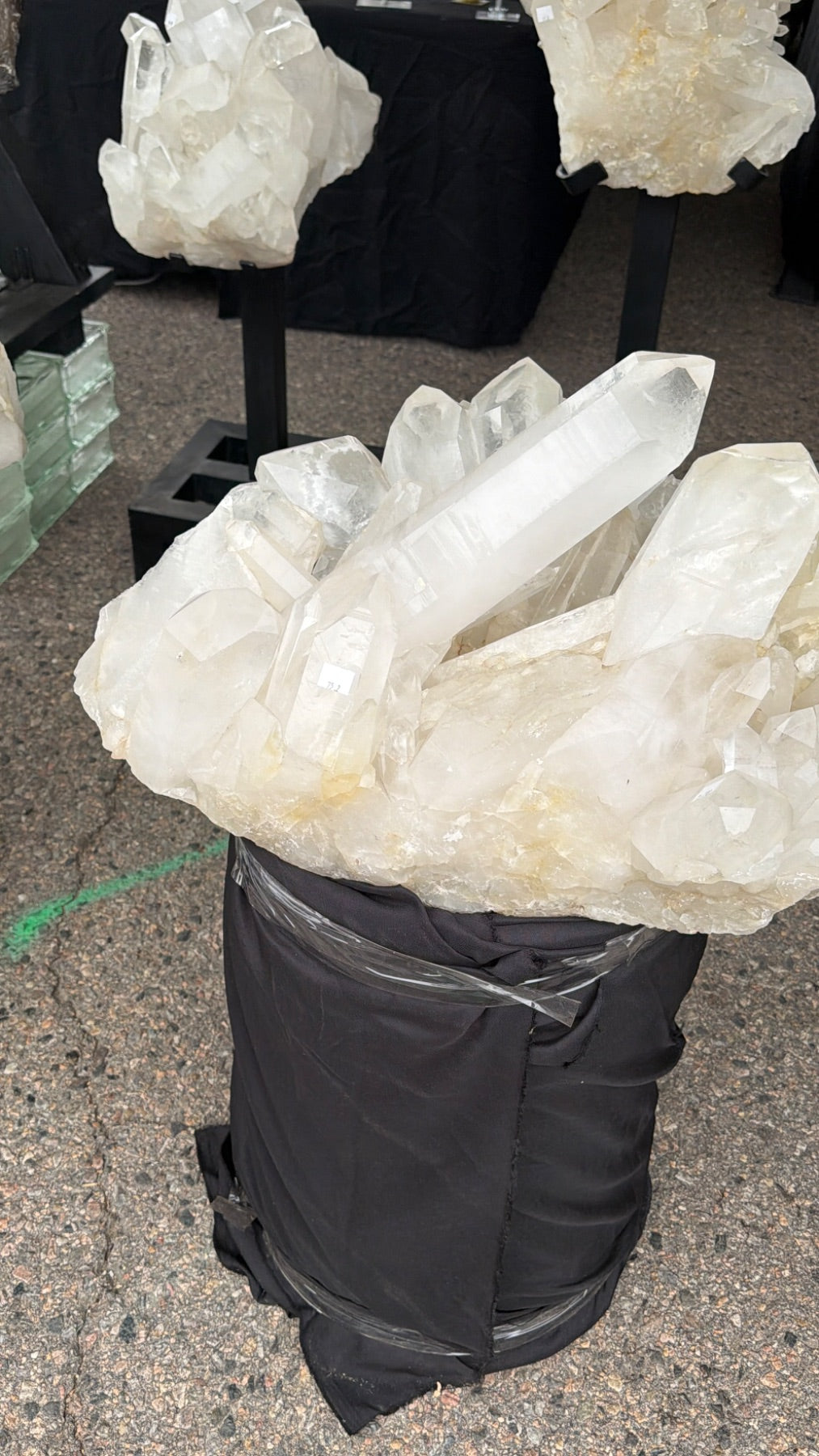 Massive clear Quartz Cluster statement Brazil