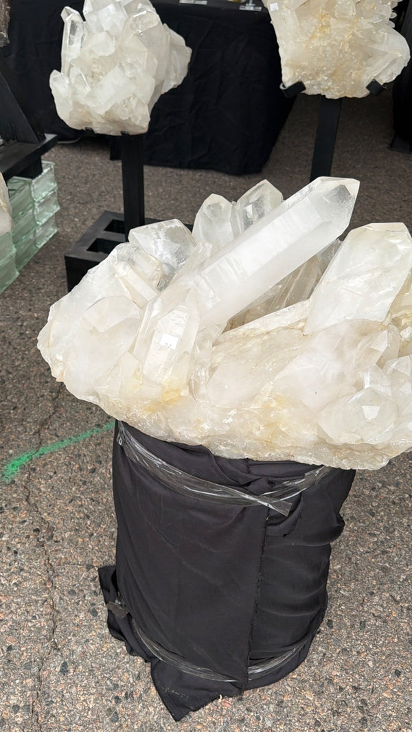 Massive clear Quartz Cluster statement Brazil