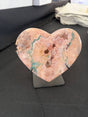Pink Amethyst Heart on Stand, 2.4 lb