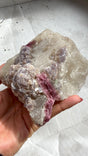 Rough Pink Tourmaline mica and Quartz from Brazil
