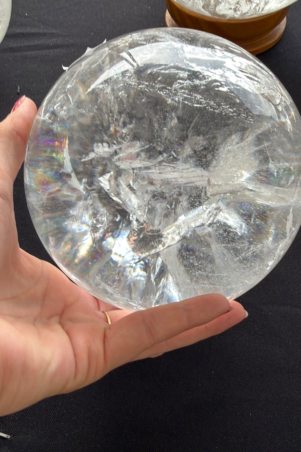 Super clear Quartz statement with rainbows Brazil