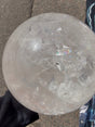 Quartz statement sphere Brazil rainbows inside