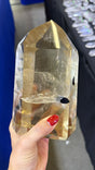 Statement all natural Citrine and green Tourmaline tower Brazil