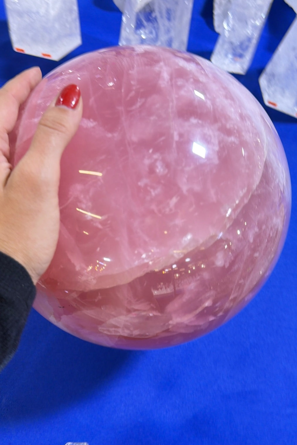 Statement gemmy quality Rose Quartz statement sphereBrazil