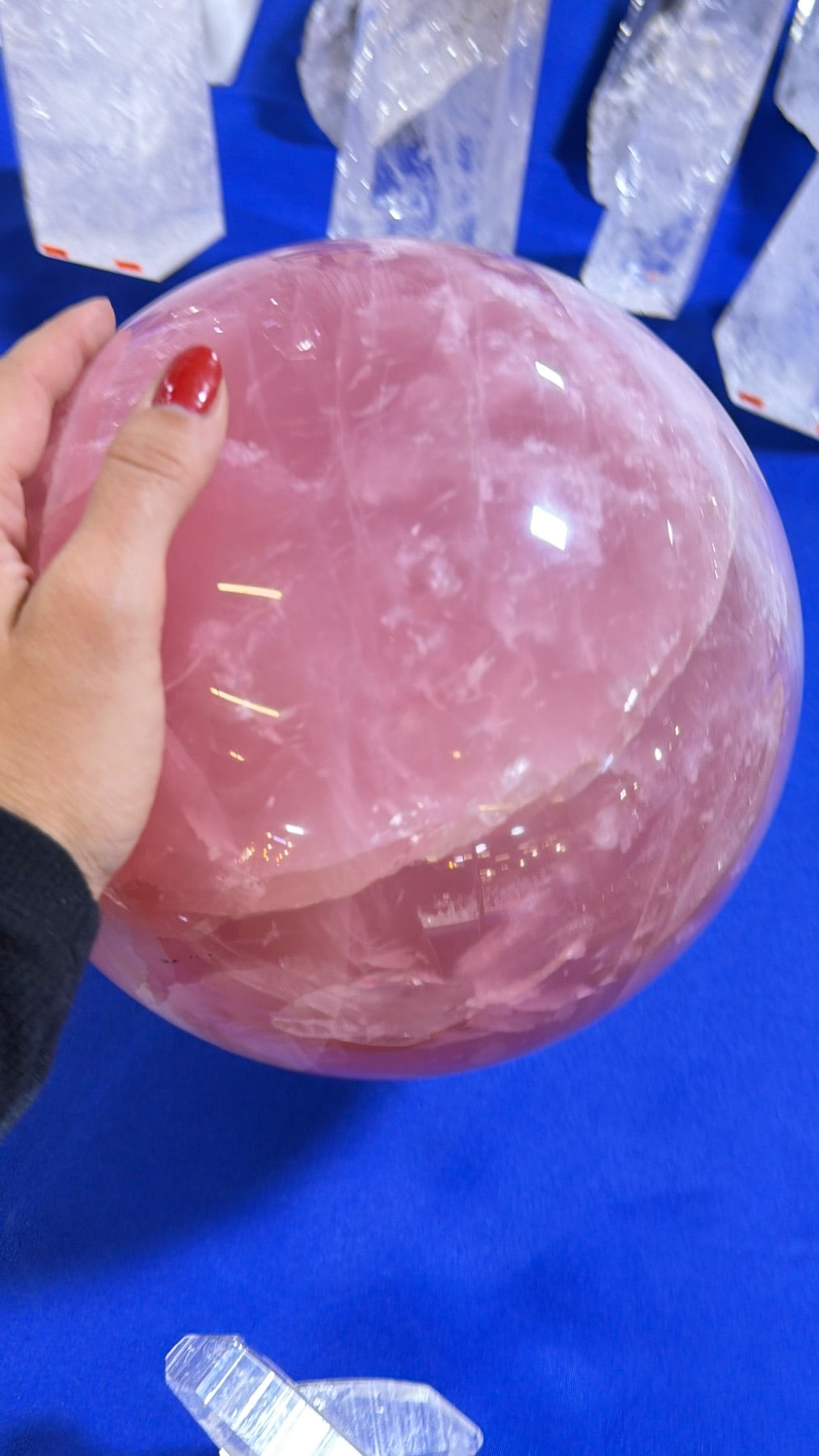 Statement gemmy quality Rose Quartz statement sphereBrazil