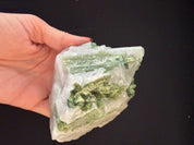 Rough green Tourmaline and Quartz from Brazil