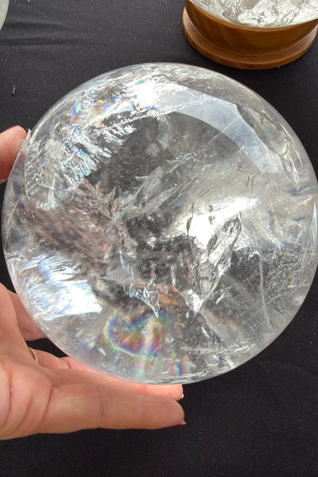 Super clear Quartz statement with rainbows Brazil