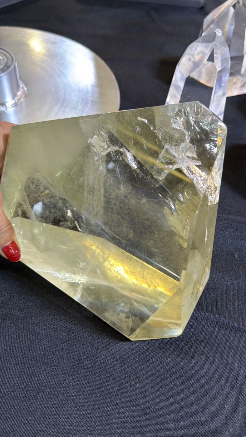 Natural Citrine polished geometric Freeform