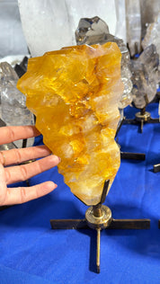 Statement golden healer abstract flame on spinning stand Brazil