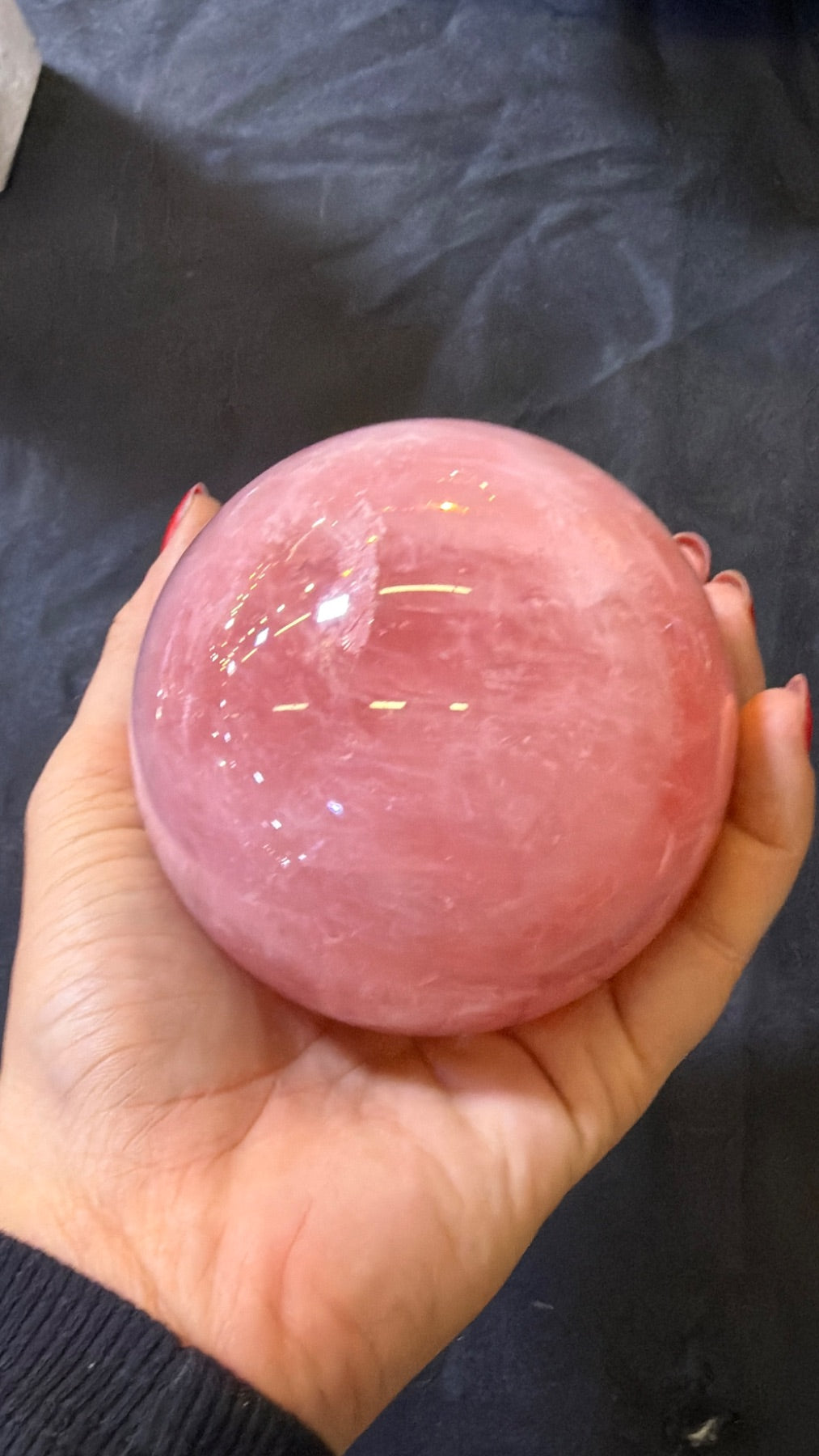 Gemmy Rose Quartz sphere Brazil