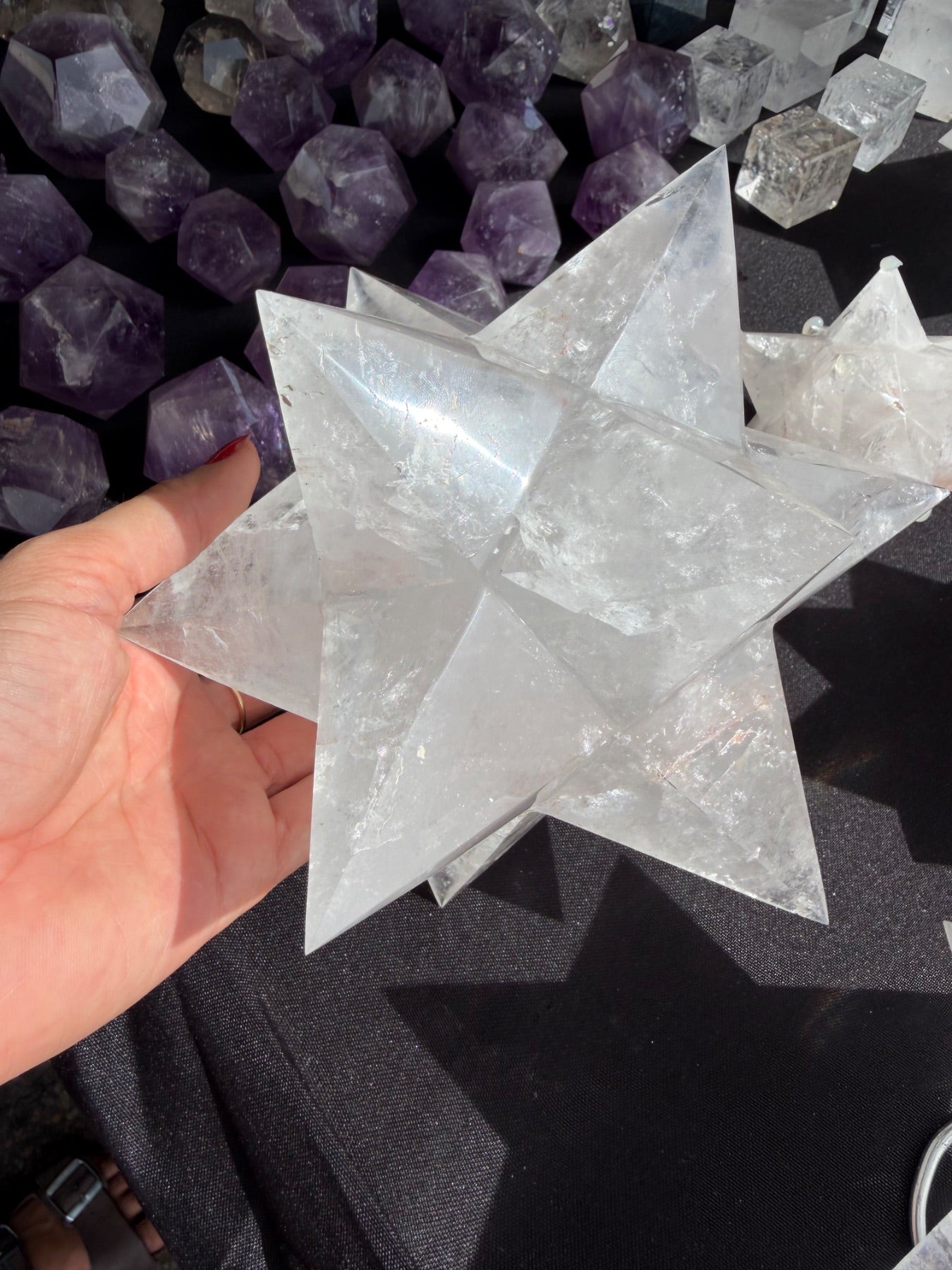 Large star merkaba Quartz from Brazil nice size statement