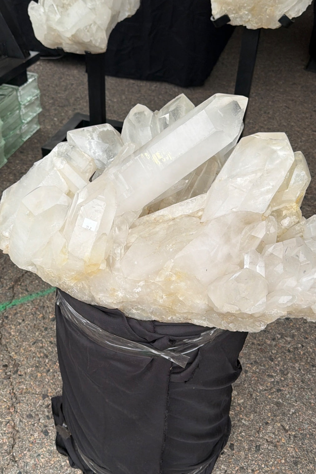 Massive clear Quartz Cluster statement Brazil