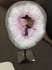Amethyst slab on stand from Brazil