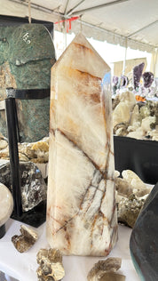 Hematite Quartz tower from Brazil huge statement