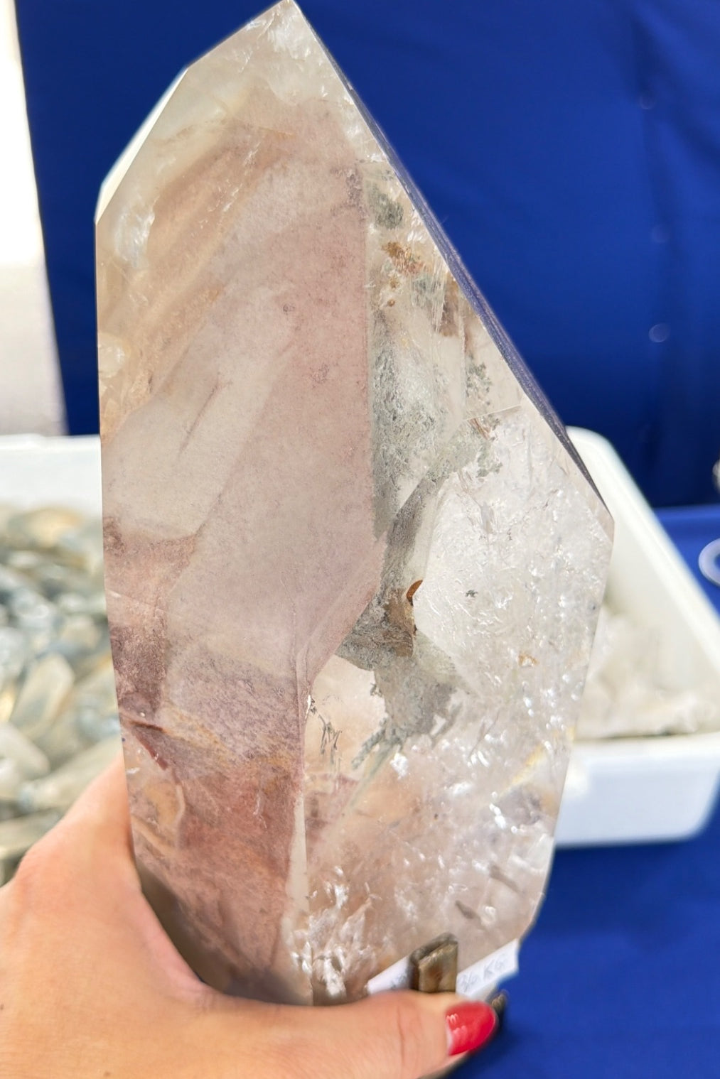 Pink lithium Quartz from Brazil rare find
