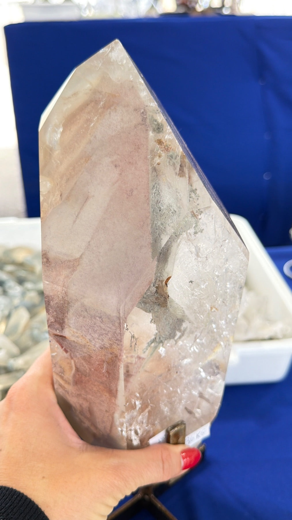 Pink lithium Quartz from Brazil rare find