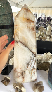 Hematite Quartz tower from Brazil huge statement
