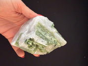 Rough green Tourmaline and Quartz from Brazil