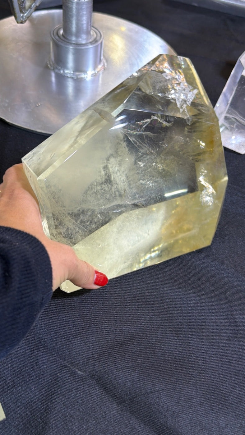 Natural Citrine polished geometric Freeform