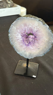 Amethyst Quartz slab on stand from Brazil