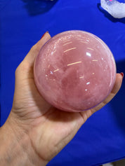 Gemmy Rose Quartz sphere