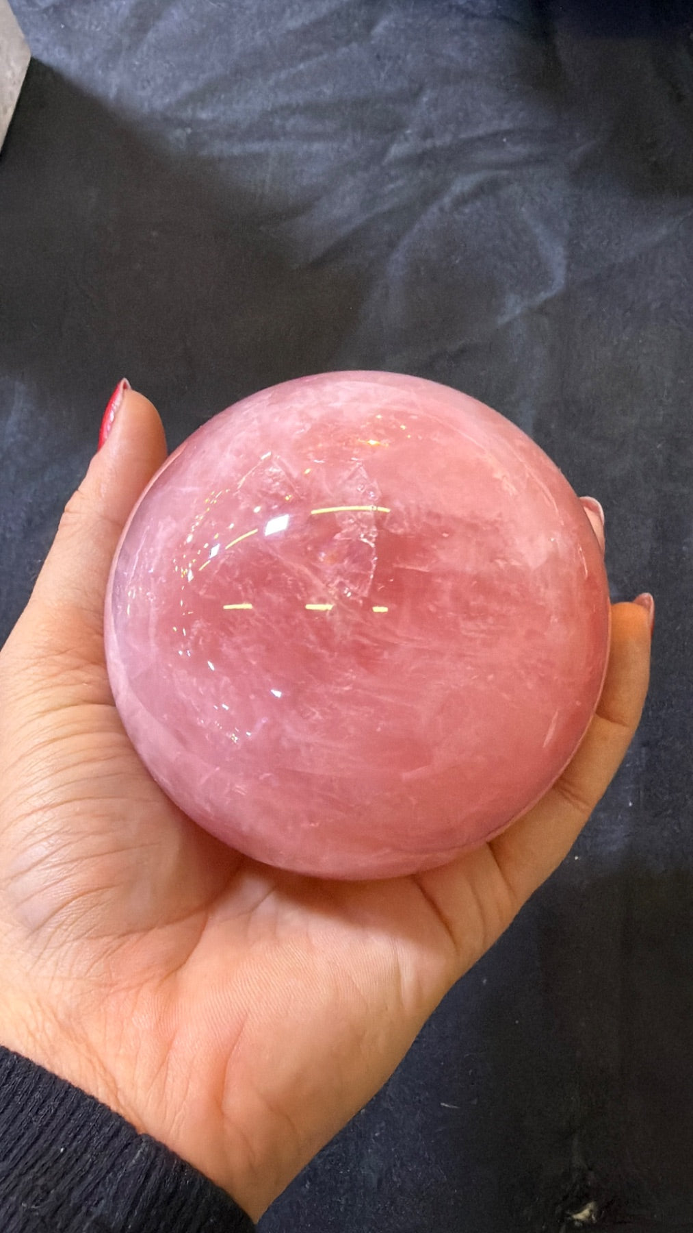 Gemmy Rose Quartz sphere Brazil