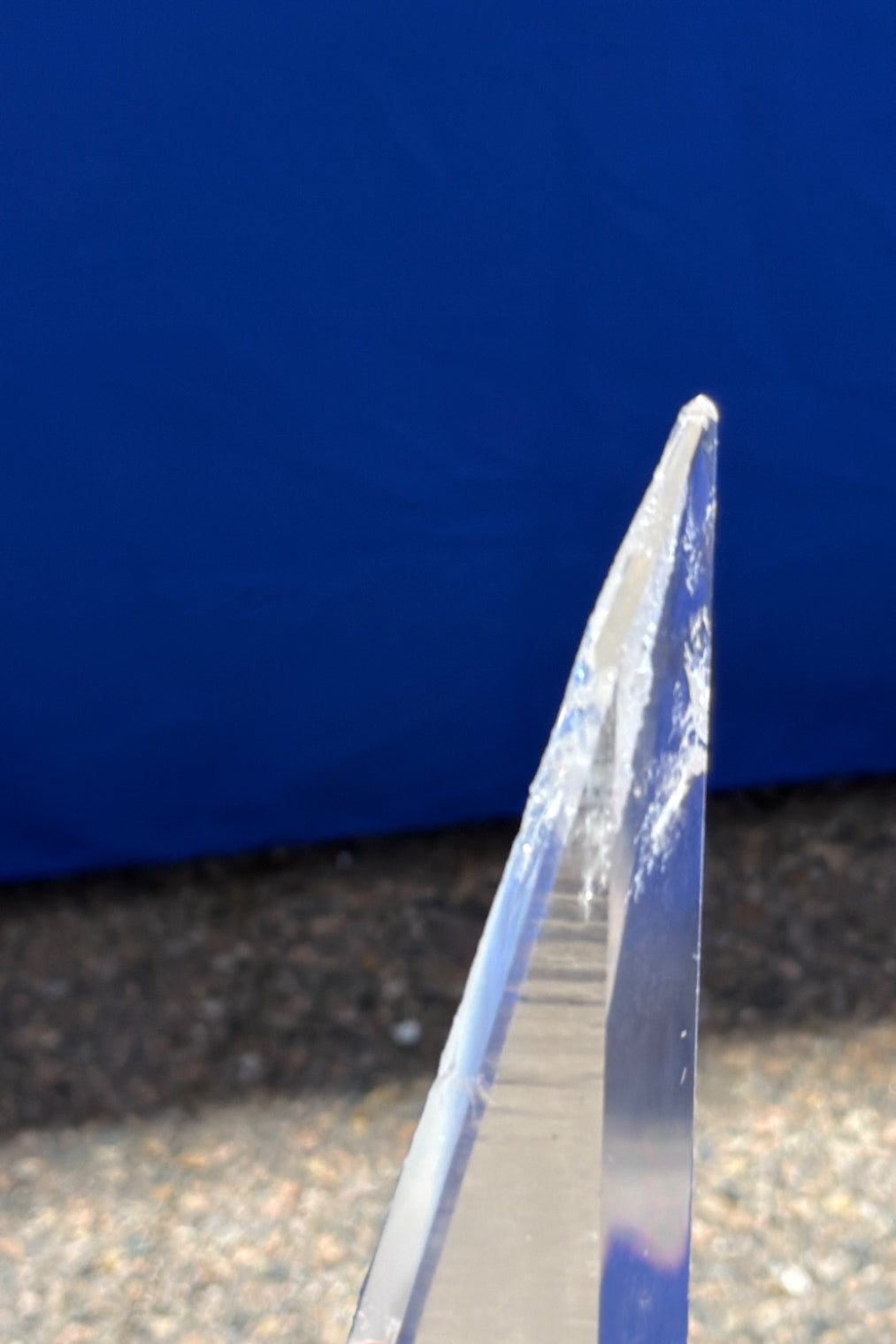 Tall Lemurian Point on stand from Brazil