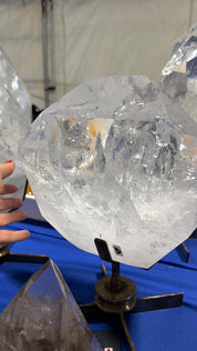 28.7 lb super clear quality Quartz on rotating stand from Brazil