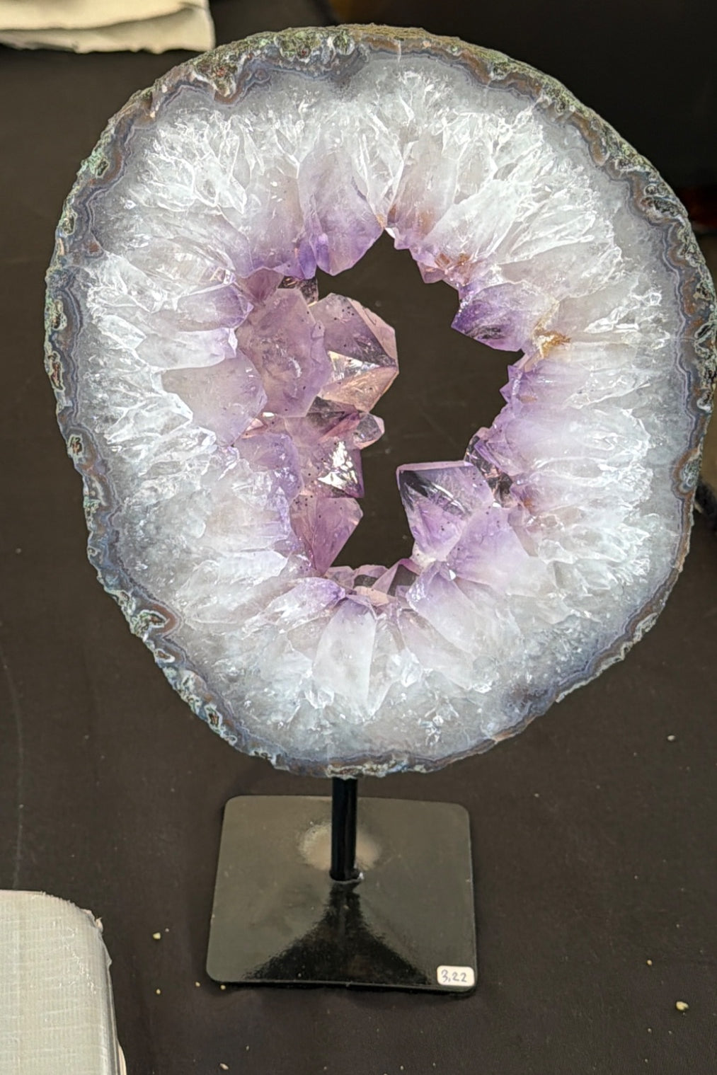 Amethyst slab on stand from Brazil