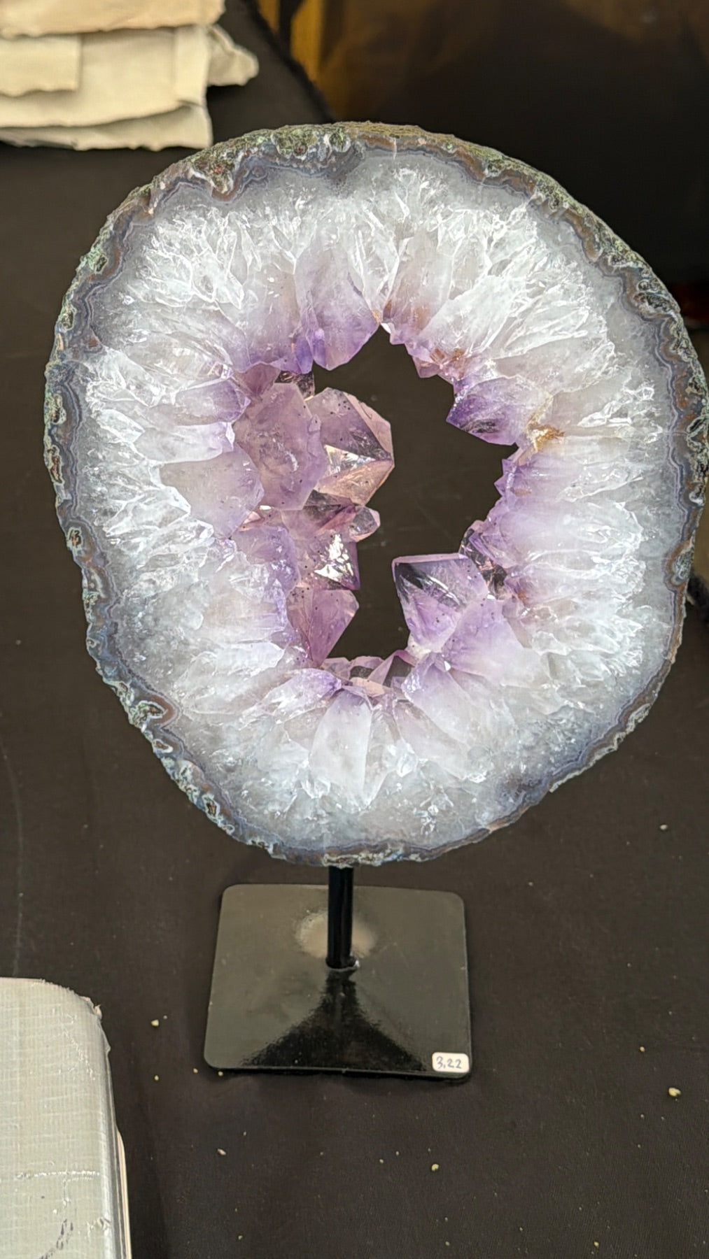 Amethyst slab on stand from Brazil