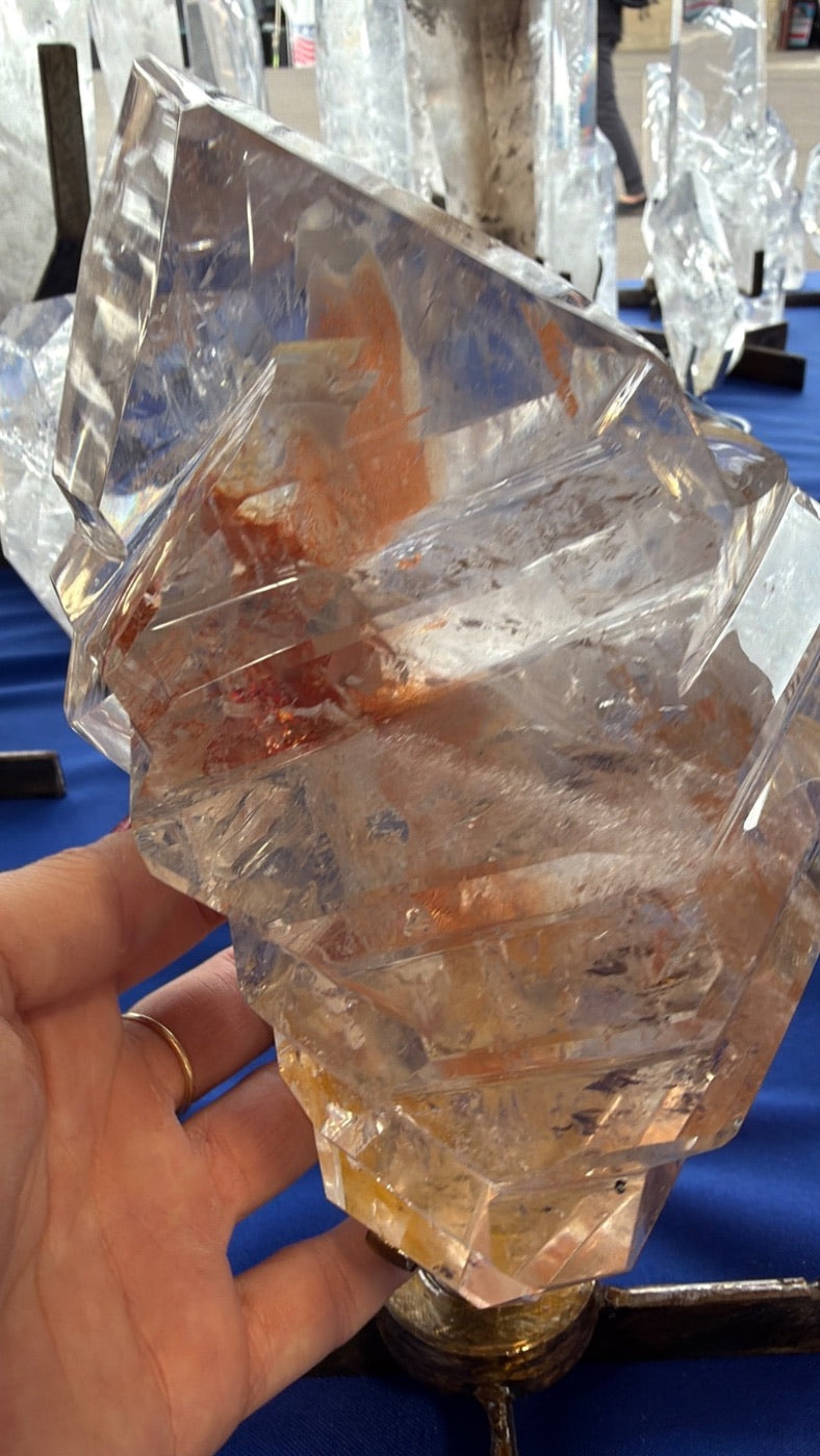 Super quality golden healer Quartz abstract form Brazil