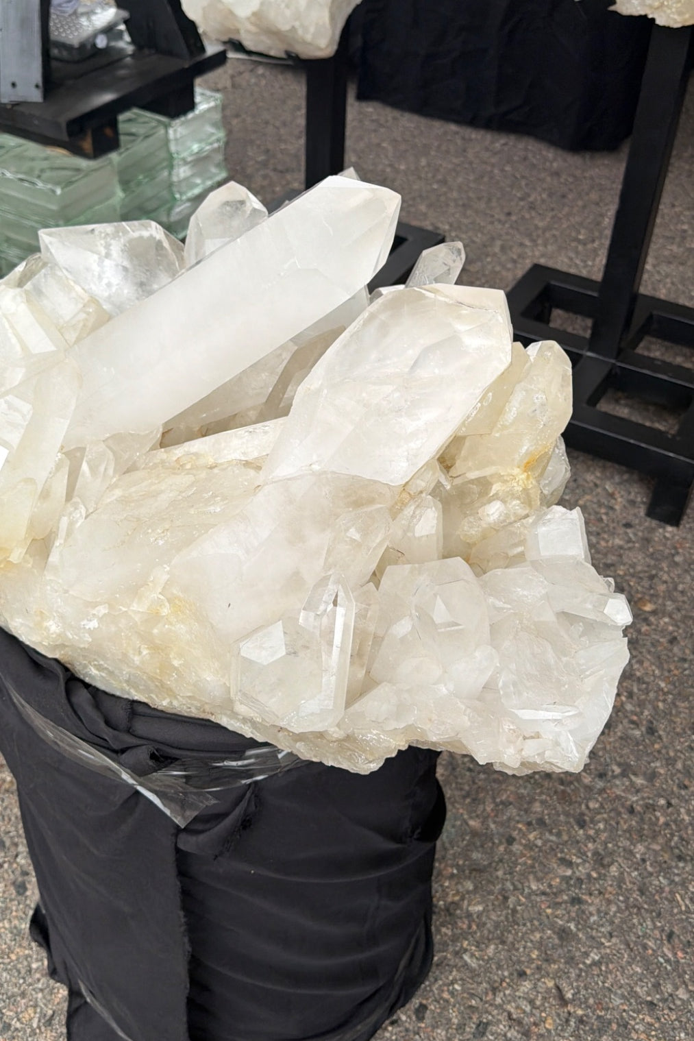 Massive clear Quartz Cluster statement Brazil