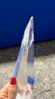 Tall Lemurian Point on stand from Brazil