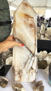 Hematite Quartz tower from Brazil huge statement