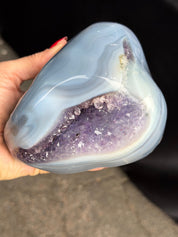 Agate Amethyst polished geode Brazil