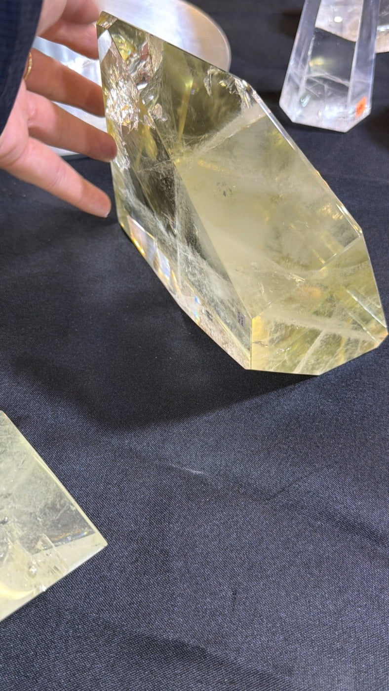 Natural Citrine polished geometric Freeform