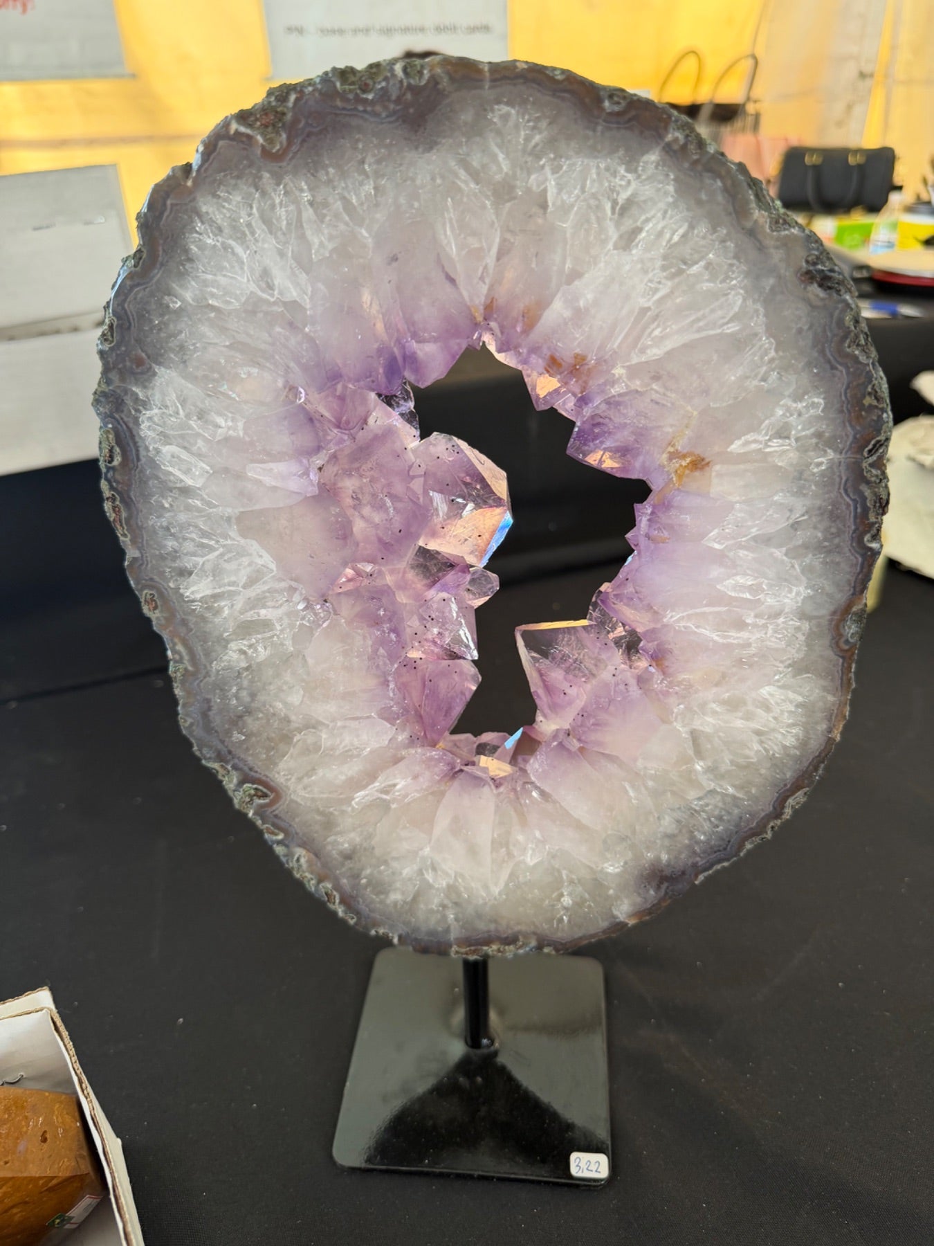 Amethyst slab on stand from Brazil