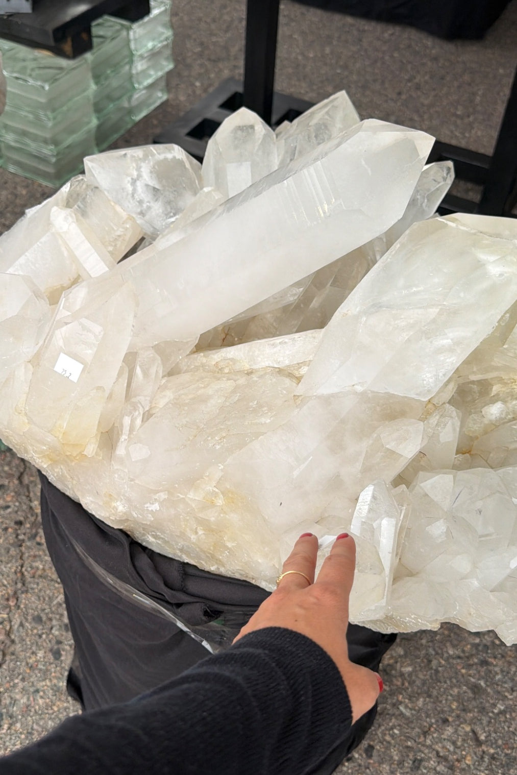 Massive clear Quartz Cluster statement Brazil