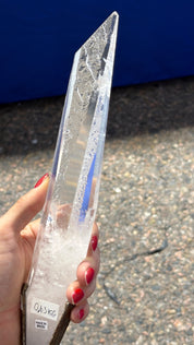 Tall Lemurian Point on stand from Brazil