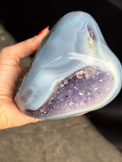 Agate Amethyst polished geode Brazil
