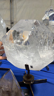 28.7 lb super clear quality Quartz on rotating stand from Brazil