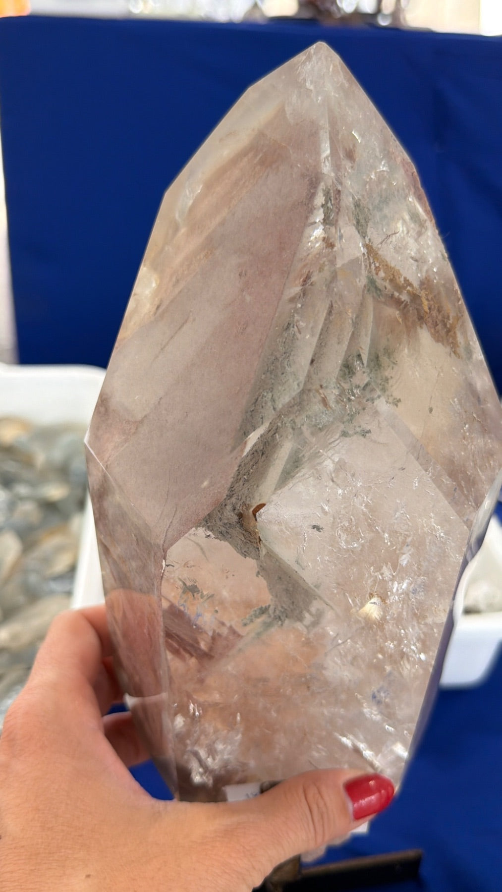Pink lithium Quartz from Brazil rare find