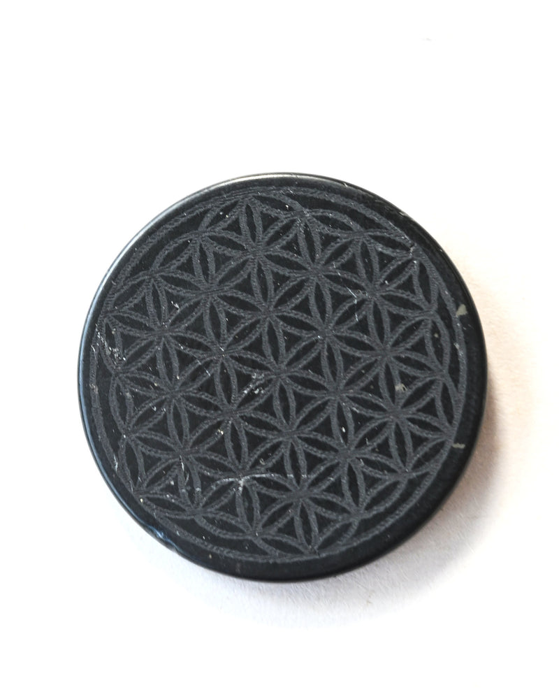 Shungite Flower of Life Plate for Cell phone