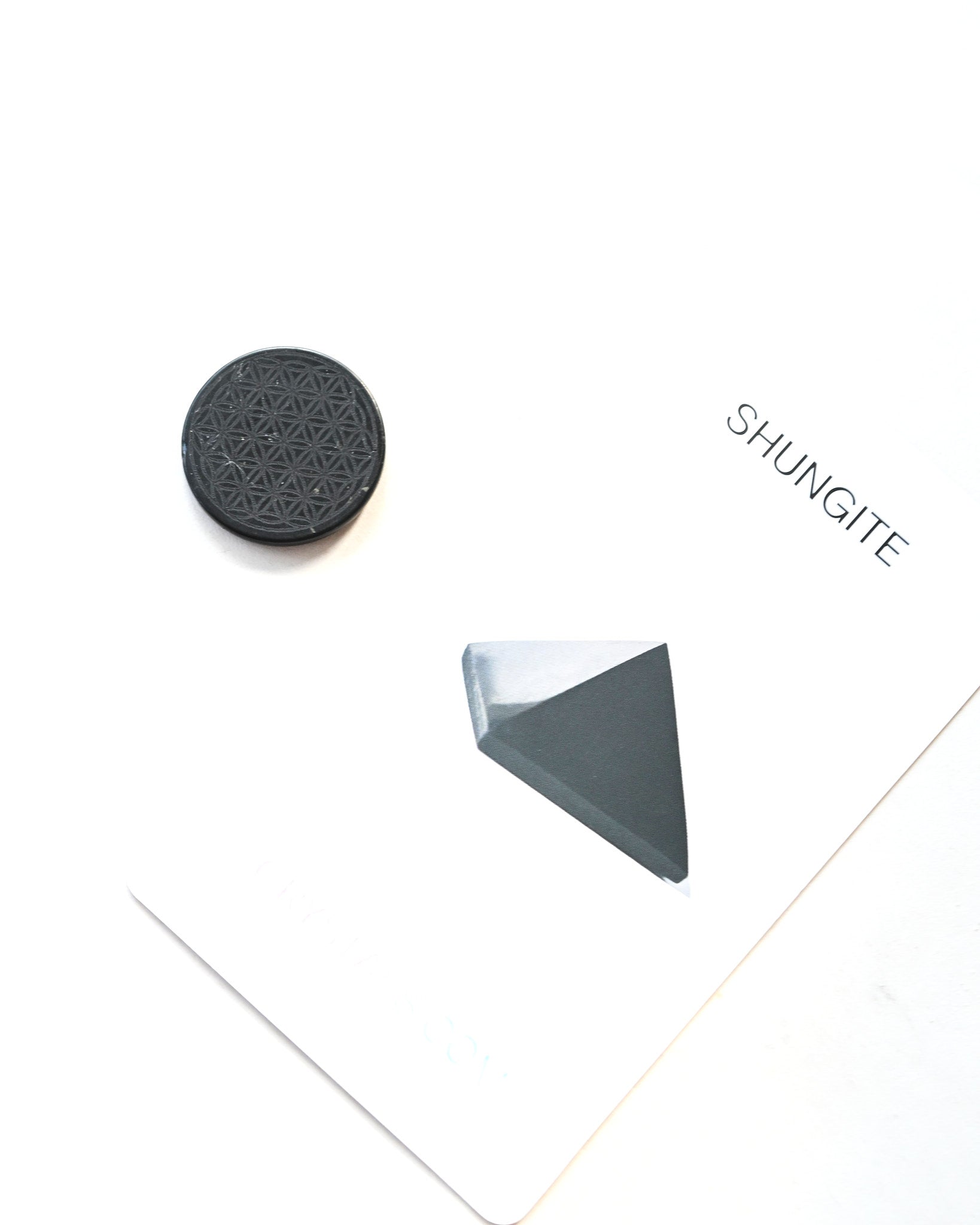 Shungite Flower of Life Plate for Cell phone