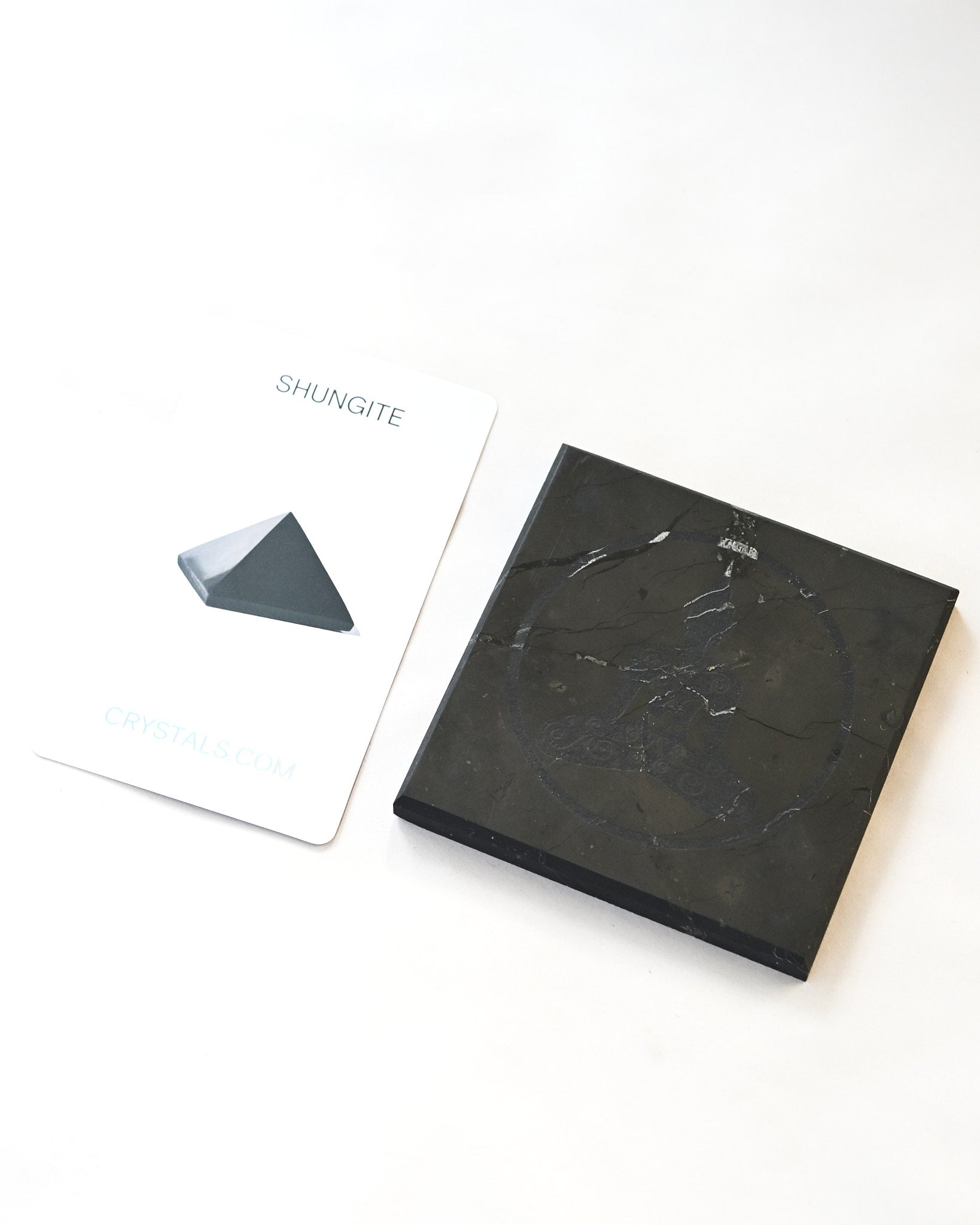 Shungite Buddha Engraved Tile