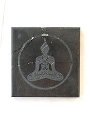 Shungite Buddha Engraved Tile