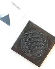 Shungite flower of life Engraved Tile